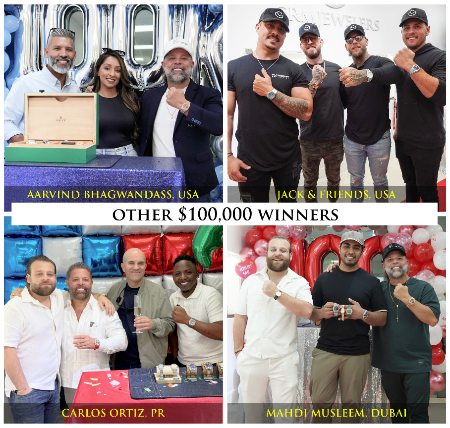 Otros ganadores de US$100.000 — CRM Jewelers