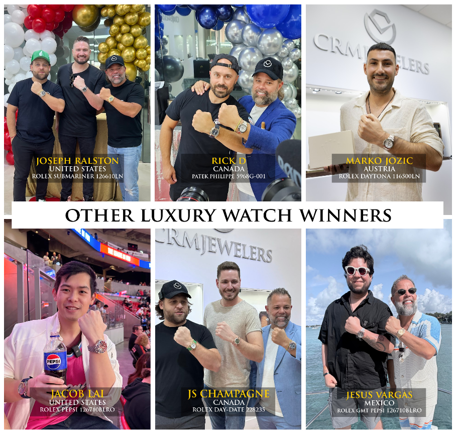 Ganadores de relojes de lujo — CRM Jewelers